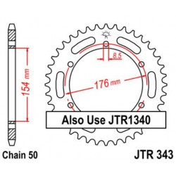 JT звезда задняя JTR343