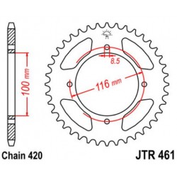 JT звезда задняя JTR461