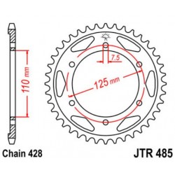 JT звезда задняя JTR485