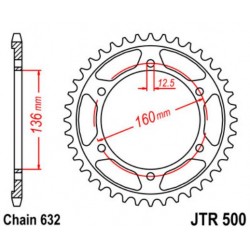 JT звезда задняя JTR500