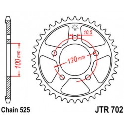 JT звезда задняя JTR702