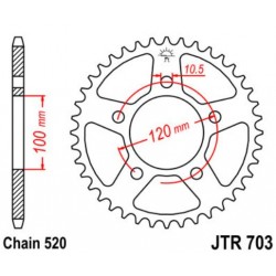 JT звезда задняя JTR703