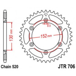 JT звезда задняя JTR706