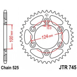 JT звезда задняя JTR745