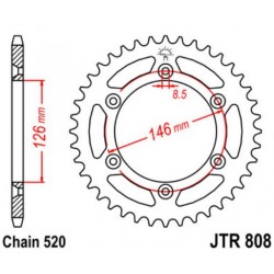 JT звезда задняя JTR808