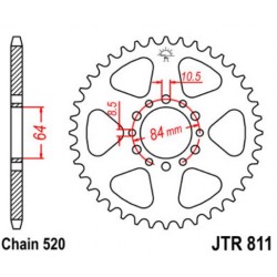 JT звезда задняя JTR811