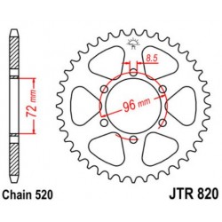 JT звезда задняя JTR820