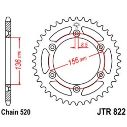 JT звезда задняя JTR822