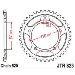 JT звезда задняя JTR823