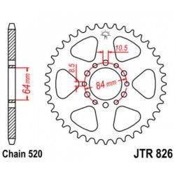 JT звезда задняя JTR826