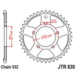 JT звезда задняя JTR830