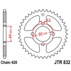 JT звезда задняя JTR832