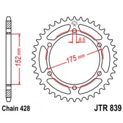 JT звезда задняя JTR839