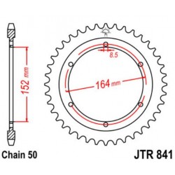 JT звезда задняя JTR841