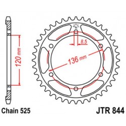 JT звезда задняя JTR844