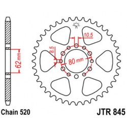 JT звезда задняя JTR845