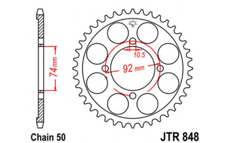 JT звезда задняя JTR848