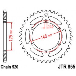 JT звезда задняя JTR855