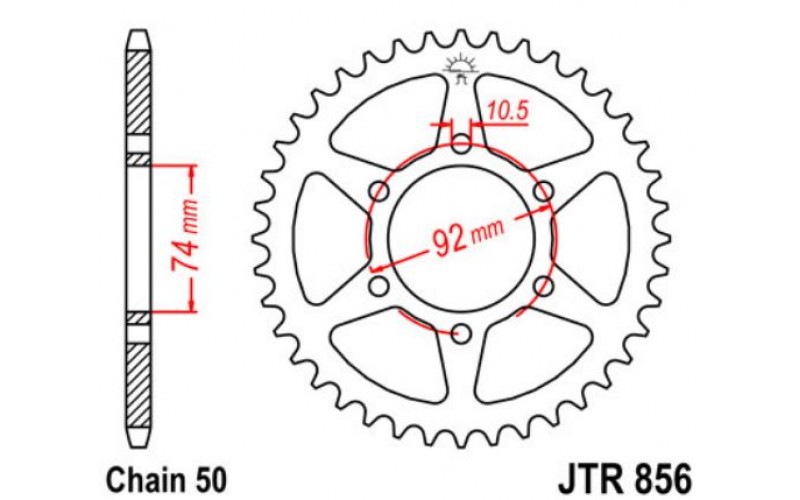 JT звезда задняя JTR856