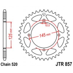 JT звезда задняя JTR857