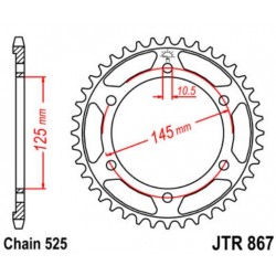 JT звезда задняя JTR867