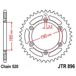 JT звезда задняя JTR896