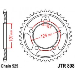 JT звезда задняя JTR898