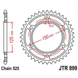 JT звезда задняя JTR899