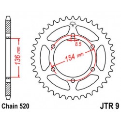 JT звезда задняя JTR9