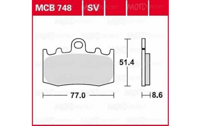 Колодки тормозные синтетические Lucas TRW для BMW R 1200, Brake Pads MCB748SV (225101603, FT4123, 34117660448, 34117671780, 34117683064, 34117690259))