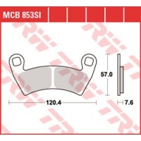 Колодки тормозные синтетические Lucas TRW для Polaris MRZR 1000, Brake Pads MCB853SI (2208933,  2209279, 2208078, 2205949, 2203747, 1912508, 1911228, FA452R)