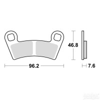 Колодки тормозные синтетические Lucas TRW для Polaris MRZR 1000, Brake Pads MCB854SI (2208936, FDB2263SG, FA456R, 2211852, 2209280, 2203930, 2203318, 1911197)