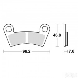 Колодки тормозные синтетические Lucas TRW для Polaris MRZR 1000, Brake Pads MCB854SI (2208936, FDB2263SG, FA456R, 2211852, 2209280, 2203930, 2203318, 1911197)