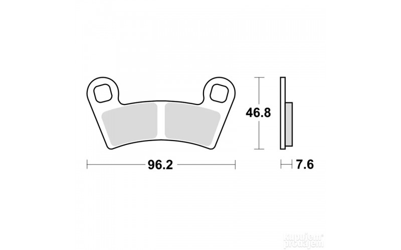 Колодки тормозные синтетические Lucas TRW для Polaris MRZR 1000, Brake Pads MCB854SI (2208936, FDB2263SG, FA456R, 2211852 2209280 2208936 2203930 2203318 1911197)
