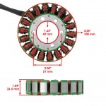 Статор генератора (генератор, обмотка генератора) аналог оригинала ATV Polaris Sportsman, Stator Generator Alternator Magneto ST206 (3089546)