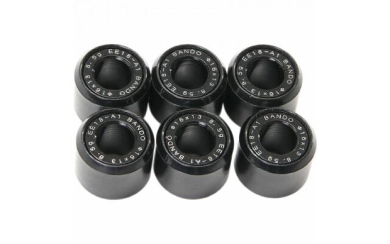 Ролики (грузики) вариатора 16x13 8g Bando для Honda X8R, Benly 50, Peugeot, SYM 50, WEIGHT WR160-130-080-6 (22123-GBY-900, 22123-GT8-600, 761552)